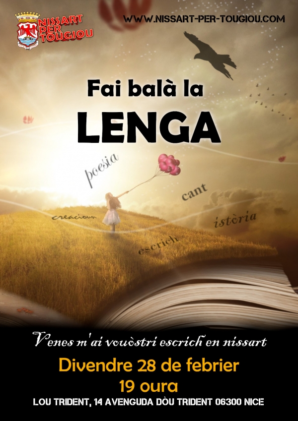 Vendredi 28 février, 19h, Lou Trident  Serada &quot;Fai balà la lenga&quot;