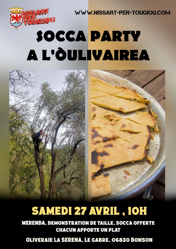 27 d&#039;Abrièu: Socca Party à l&#039;Oliveraie